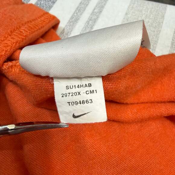 Nike Clemson Tigers Women's XL Orange Paw Print V-Neck Jersey Style T-Shirt - Picture 3 of 5